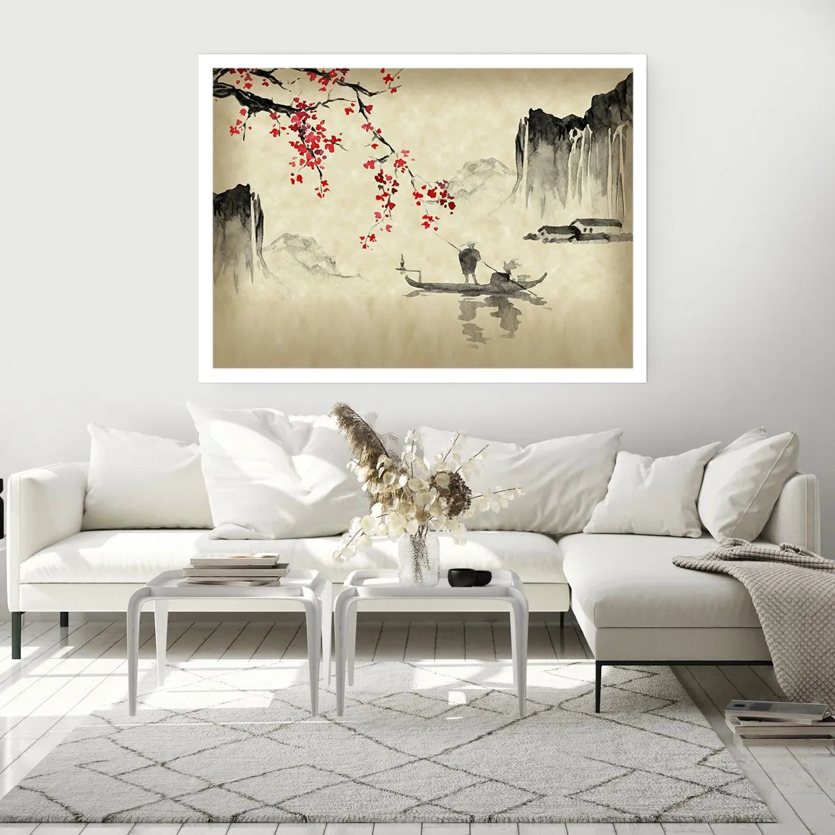 Affiche - Poster - Au pays des cerisiers en fleurs - 40x30 cm