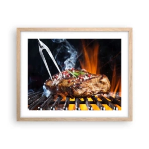 Affiche dans un chêne clair - Poster - Juteux et parfumé - 50x40 cm