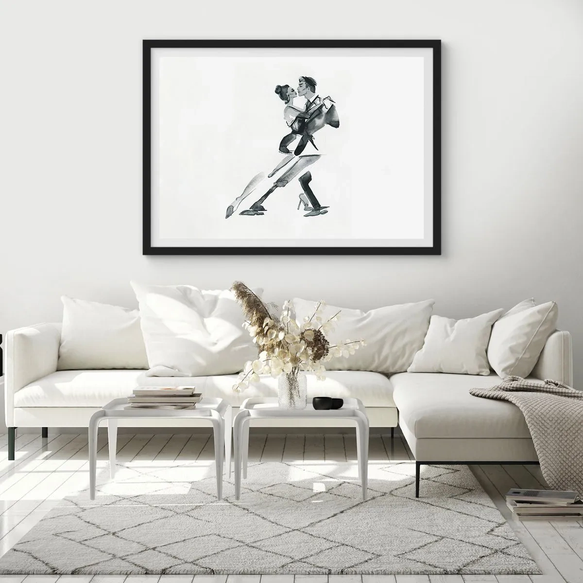 Affiche dans un cadre noir - Poster - En un battement - 40x30 cm