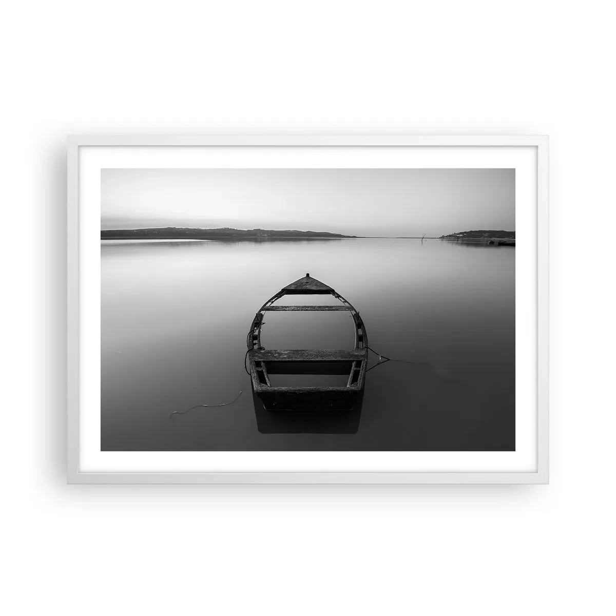Affiche dans un cadre blanc - Poster - Nostalgie et mélancolie - 70x50 cm