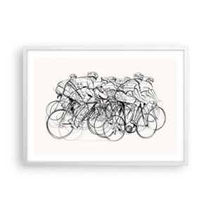 Affiche dans un cadre blanc - Poster - Ensemble en équipe - 70x50 cm