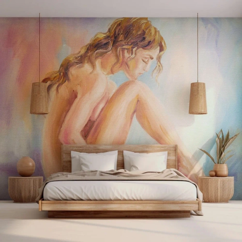 Papier Peint Photo Premium Sand - Acte de jeunesse - Femme, Corps, Modèle - 150x105 cm