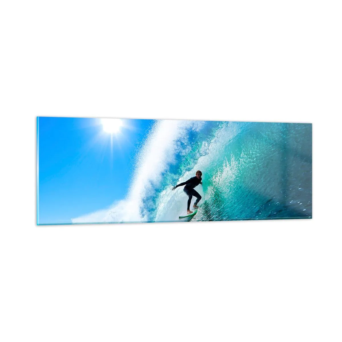 Impression sur verre - Image sur verre - A travers le grand ciel bleu - 90x30 cm
