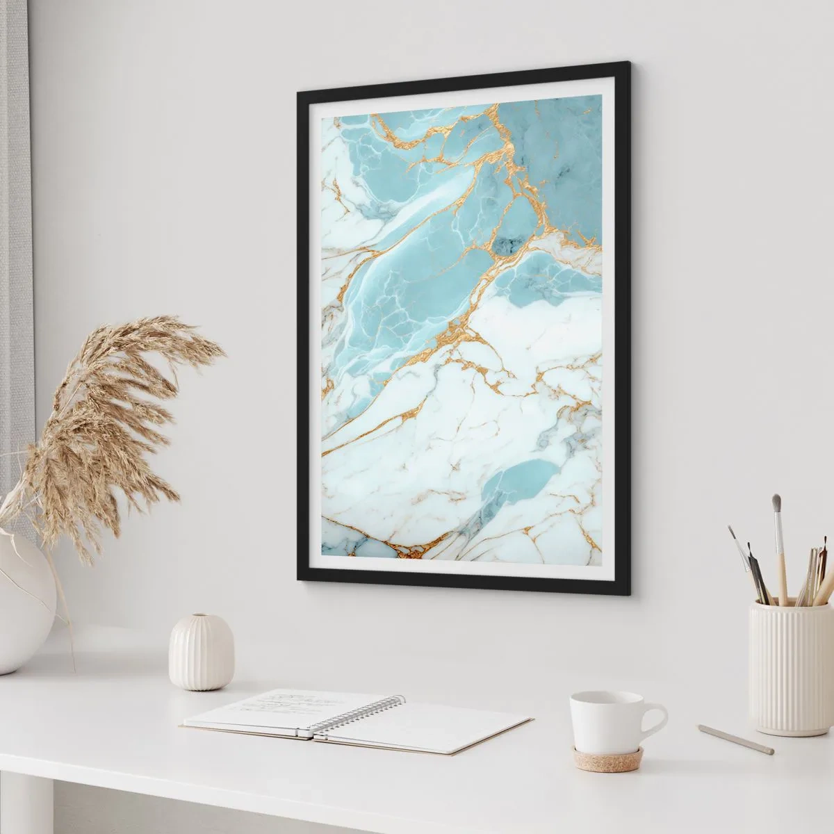 Affiche dans un cadre noir - Poster - Richesse en pierre - 70x100 cm