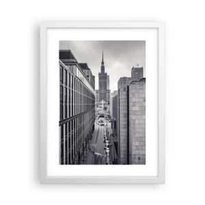 Affiche dans un cadre blanc - Poster - Vallée de Varsovie - 30x40 cm