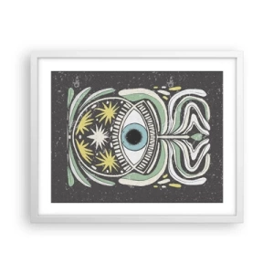 Affiche dans un cadre blanc - Poster - Rituels tribaux - 50x40 cm