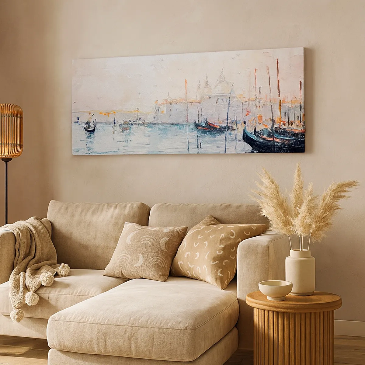 Impression sur toile - Image sur toile - Derrière l'eau, derrière le brouillard - 30x30 cm