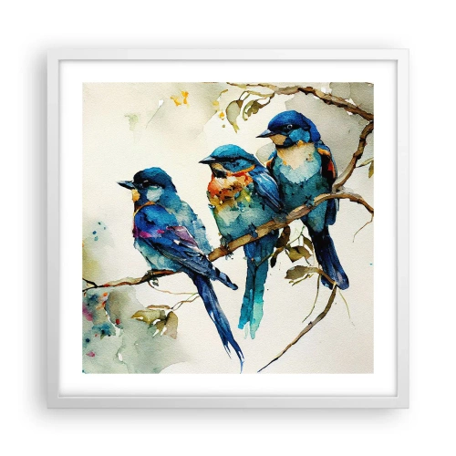 Affiche dans un cadre blanc - Poster - A-t-il été offensé ? - 50x50 cm