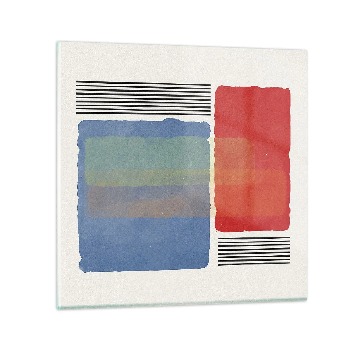 Impression sur verre - Image sur verre - Esprit et lettre de la géométrie - 70x70 cm