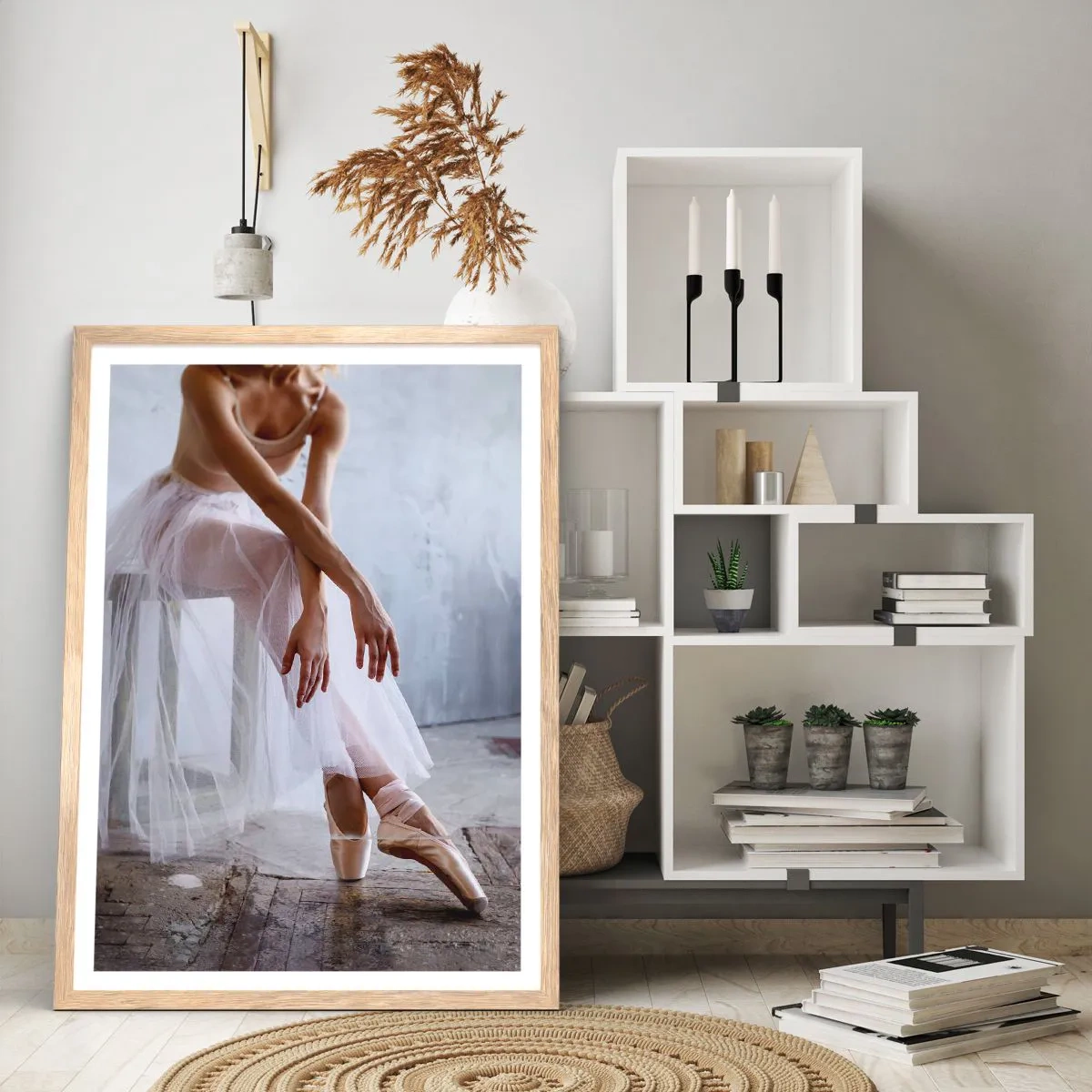 Affiche dans un chêne clair - Poster - Avant que les lumières de la rampe ne clignotent - 50x70 cm