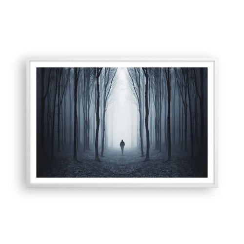 Affiche dans un cadre blanc - Poster - Tout est simple et clair - 91x61 cm