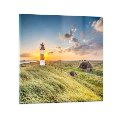 Impression sur verre - Image sur verre - Entre les vagues - 70x70 cm