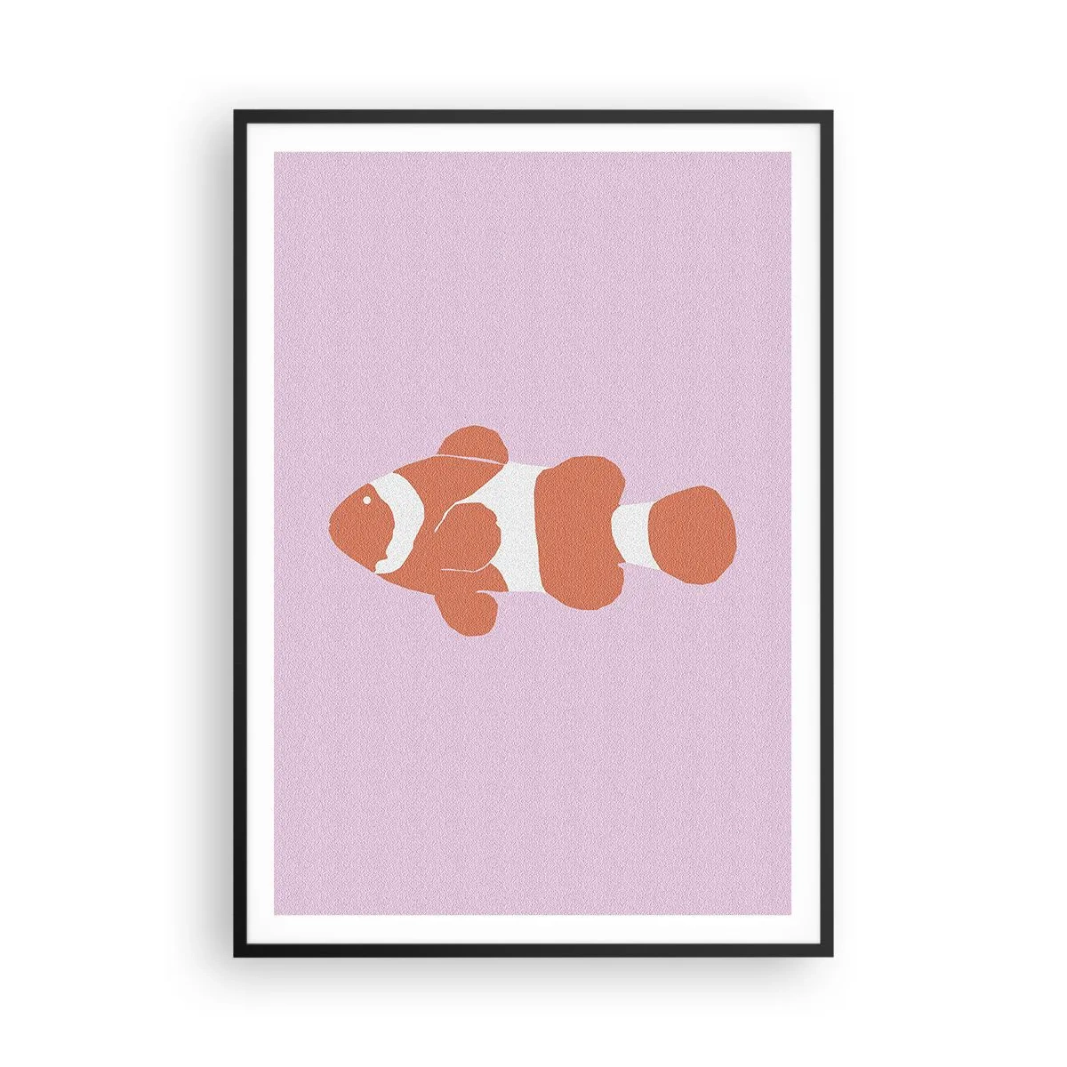 Affiche dans un cadre noir - Poster - En corail sur le visage et la queue - 70x100 cm