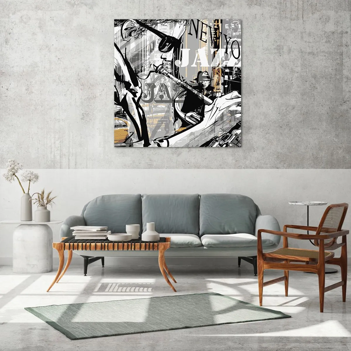 Impression sur verre - Image sur verre - Au rythme de New York - 50x50 cm