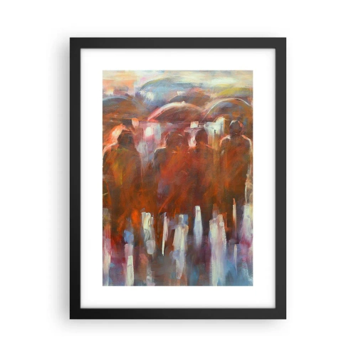 Affiche dans un cadre noir - Poster - Identiques sous la pluie et dans le brouillard - 30x40 cm