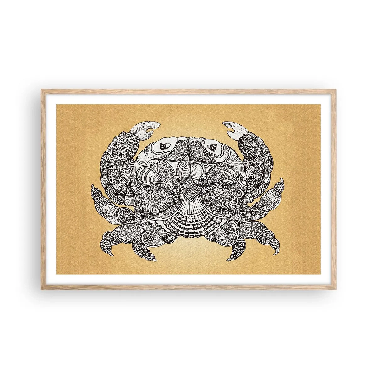 Affiche dans un chêne clair - Poster - Les contes de M. Crabe - 91x61 cm