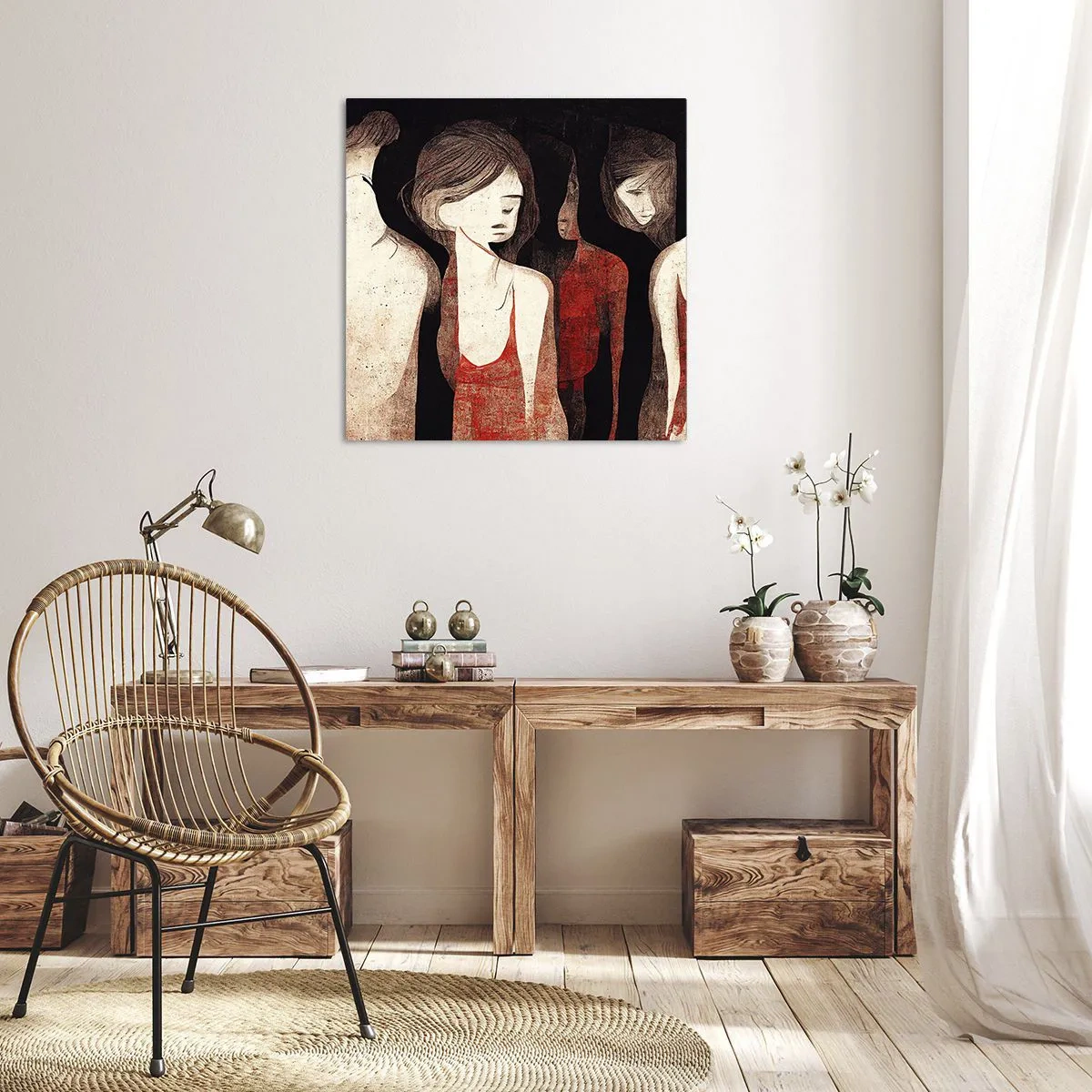 Impression sur toile - Image sur toile - Madones des ténèbres - 70x70 cm
