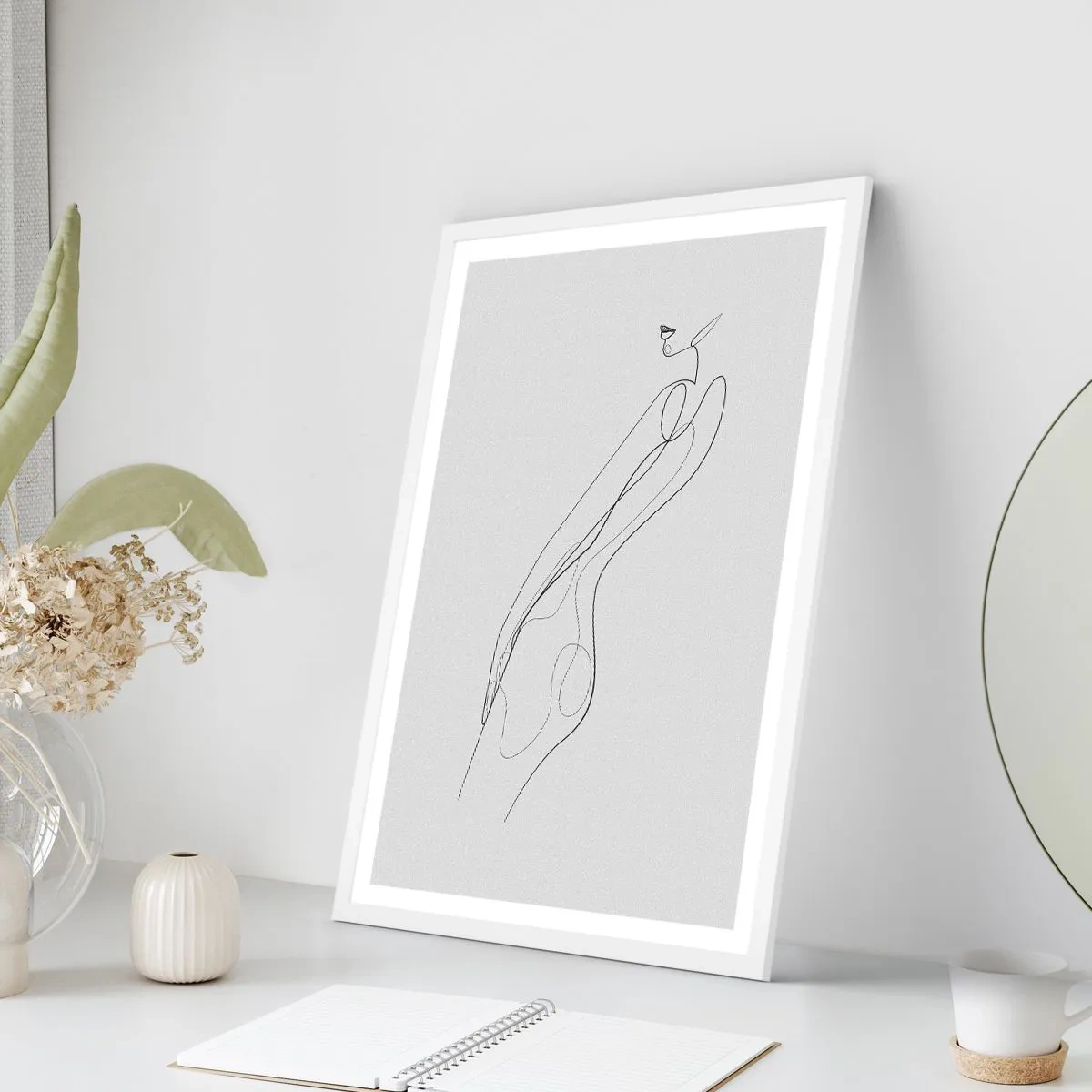 Affiche dans un cadre blanc - Poster - Juste une promesse - 70x100 cm