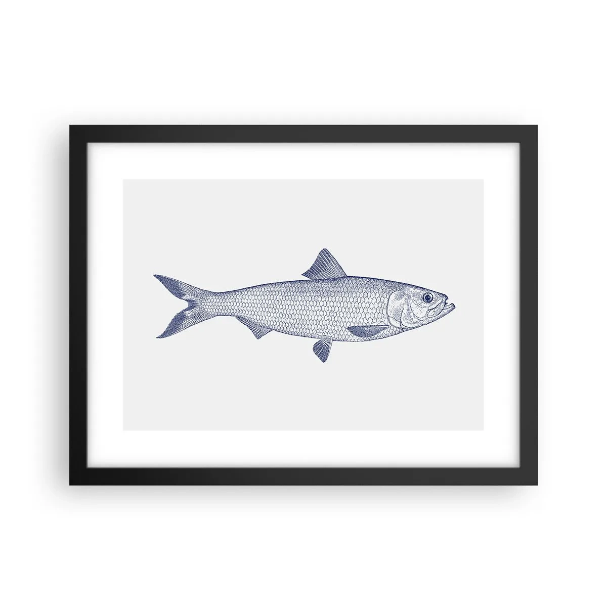 Affiche dans un cadre noir - Poster - Salutations des mers du nord - 40x30 cm