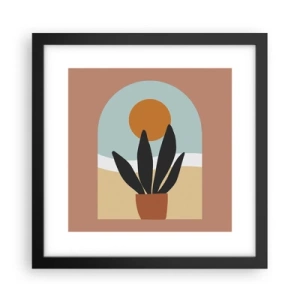 Affiche dans un cadre noir - Poster - Petits bonheurs - 30x30 cm