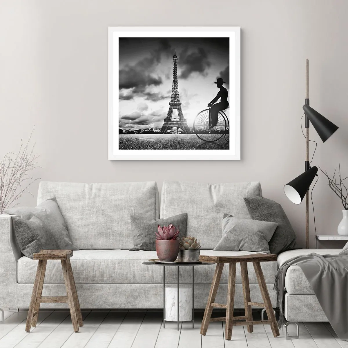 Affiche dans un cadre blanc - Poster - Nostalgie de la Belle Epoque - 60x60 cm