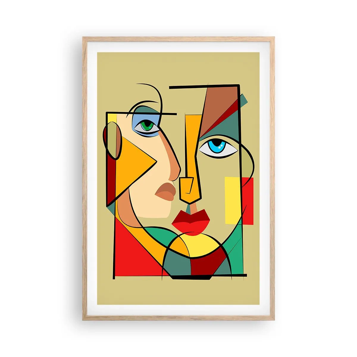 Affiche dans un chêne clair - Poster - Paire assortie - 61x91 cm