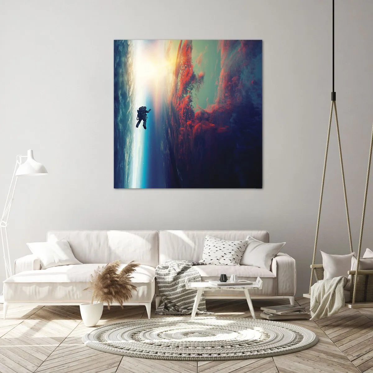 Impression sur toile - Image sur toile - Affronter l'univers - 70x70 cm