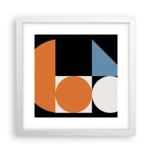 Affiche dans un cadre blanc - Poster - Rangement de figures - 30x30 cm