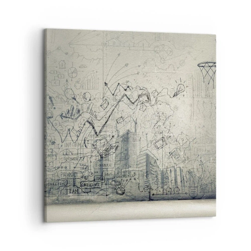 Impression sur toile - Image sur toile - Ma vie fantastique en ville - 50x50 cm