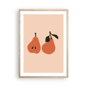 Affiche dans un chêne clair - Poster - La douceur elle-même - 50x70 cm