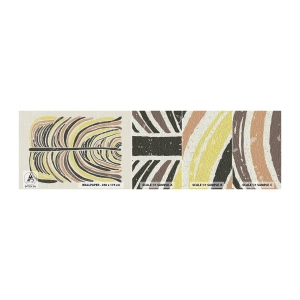 Échantillon De Papier Peint Standard Eco - Abstraction pleine de vie - Bohème, Minimalisme, Pastel - 100x30 cm