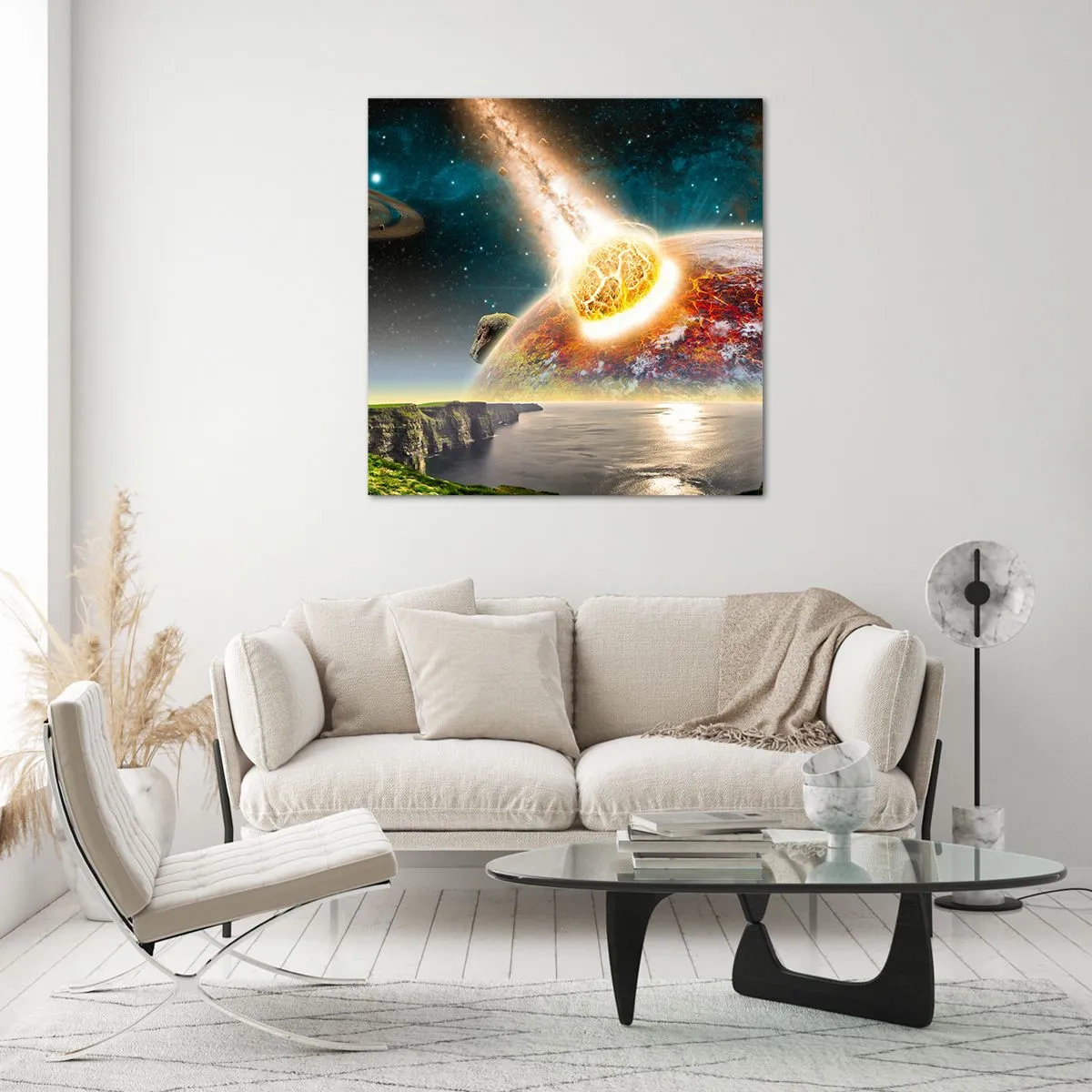 Impression sur verre - Image sur verre - Drame spatial - 50x50 cm