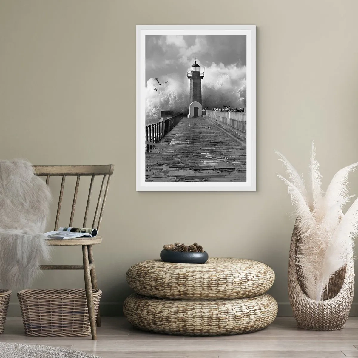 Affiche dans un cadre blanc - Poster - Sans peur - 30x40 cm