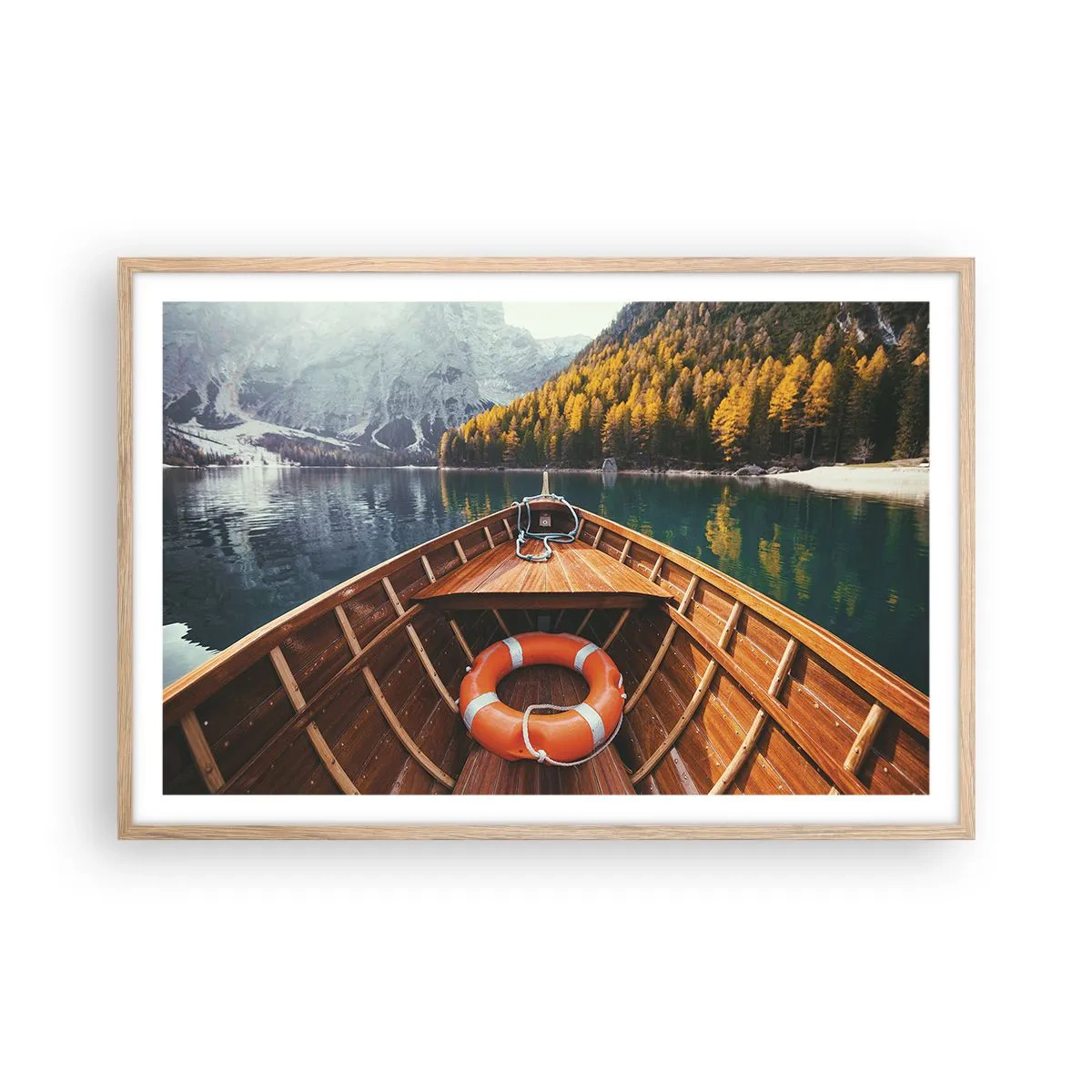 Affiche dans un chêne clair - Poster - Escapade en montagne - 91x61 cm