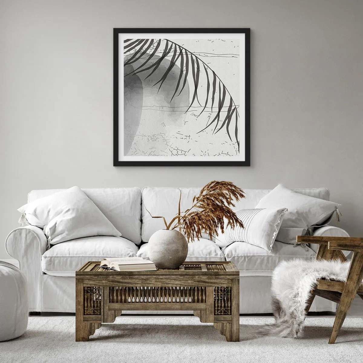 Affiche dans un cadre noir - Poster - L'exotisme subtil de la nature - 50x50 cm