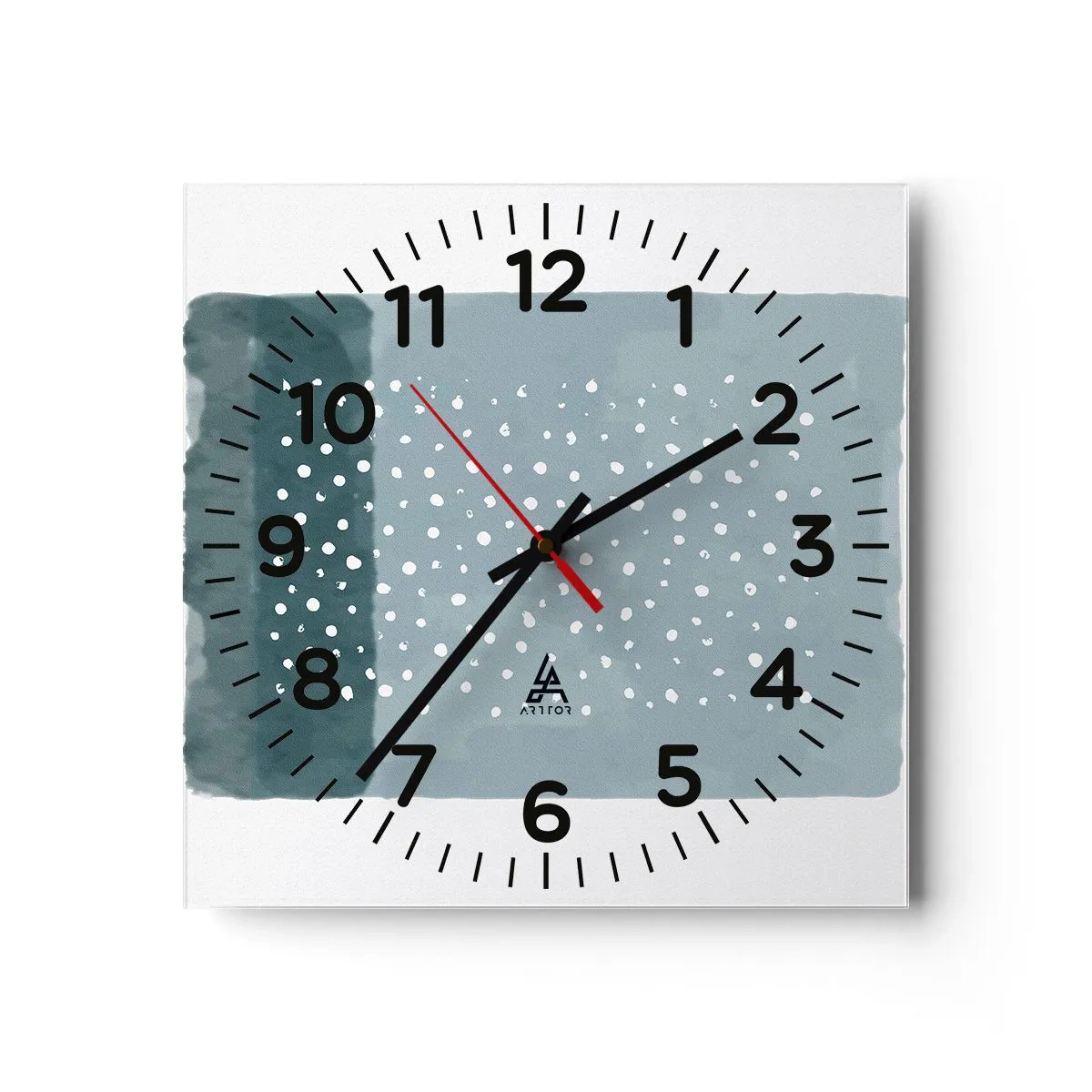 Horloge murale - Pendule murale - Évolution de bleus - 40x40 cm
