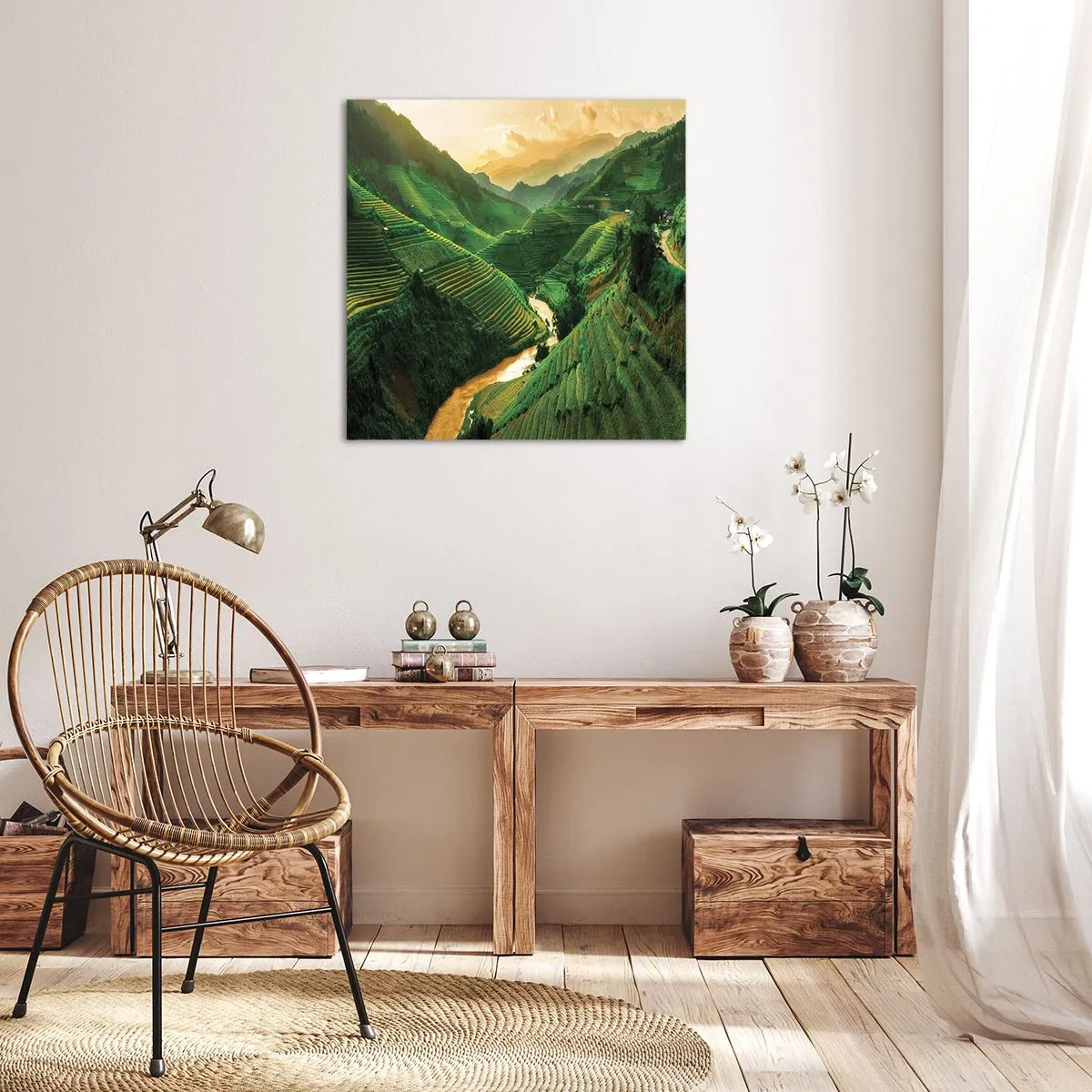 Impression sur toile - Image sur toile - Vallée vietnamienne - 30x30 cm