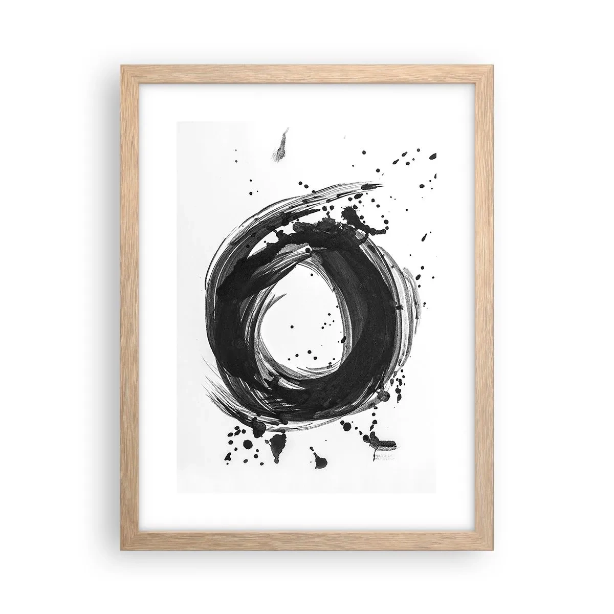 Affiche dans un chêne clair - Poster - Le tourbillon de la création - 30x40 cm