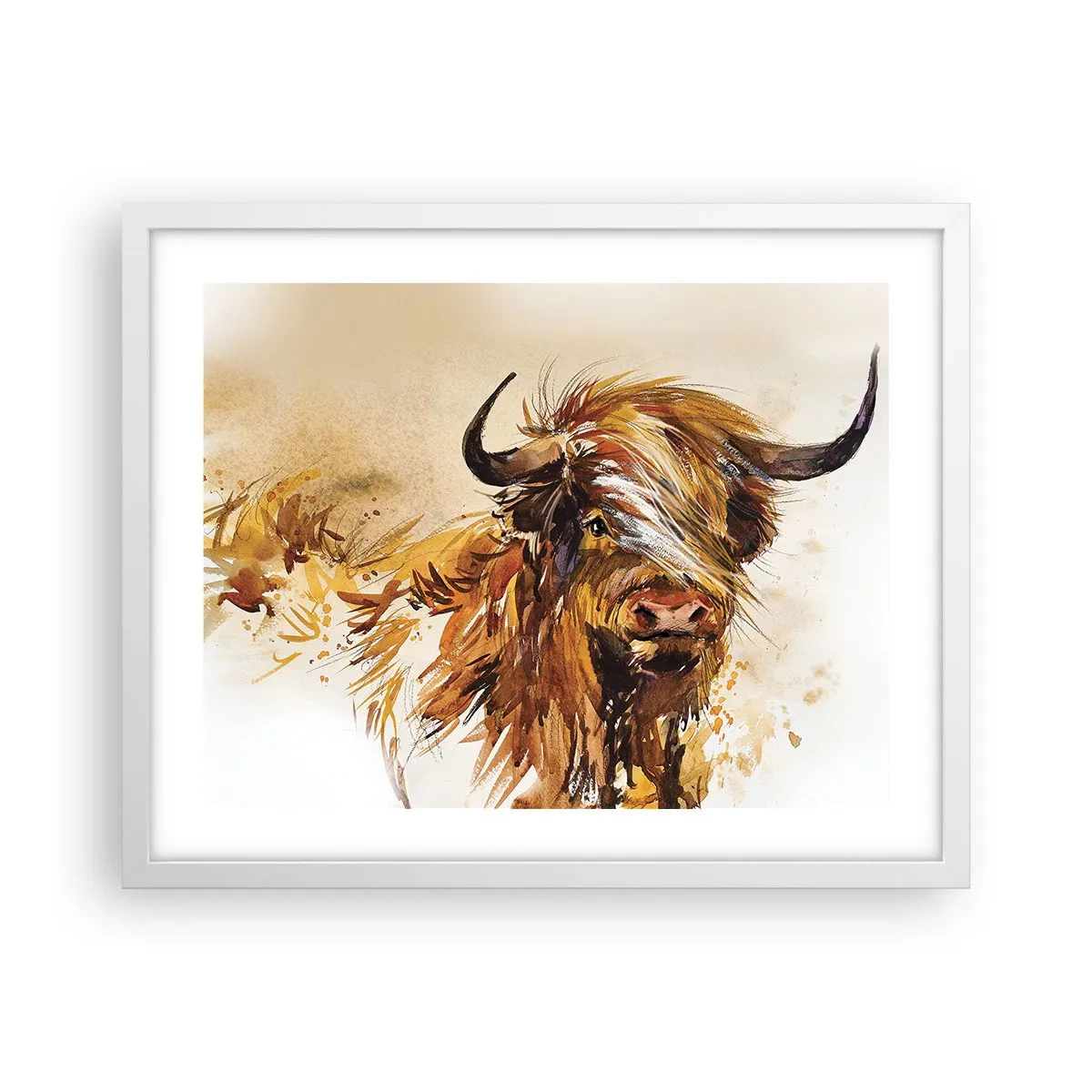 Affiche dans un cadre blanc - Poster - Fierté du chasseur - 50x40 cm