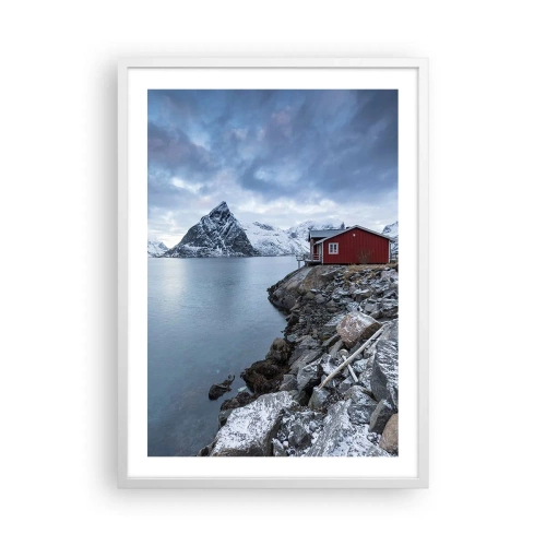 Affiche dans un cadre blanc - Poster - Retraite scandinave - 50x70 cm