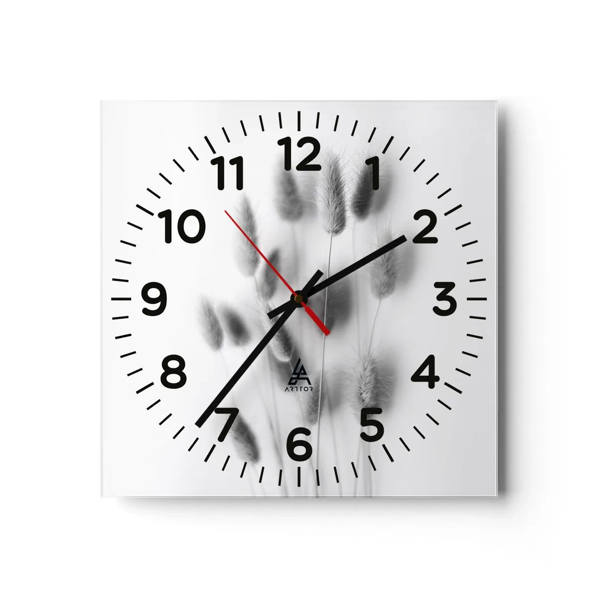 Horloge murale - Pendule murale - Son herbe duveteuse - 30x30 cm