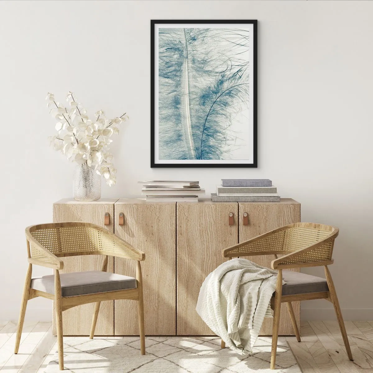 Affiche dans un cadre noir - Poster - Les sept natures - 70x100 cm