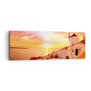 Impression sur toile - Image sur toile - Fondre en blanc et or - 90x30 cm