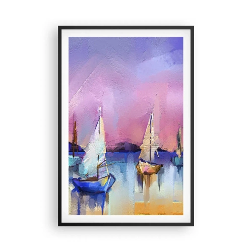 Affiche dans un cadre noir - Poster - Direction: les eaux larges - 61x91 cm