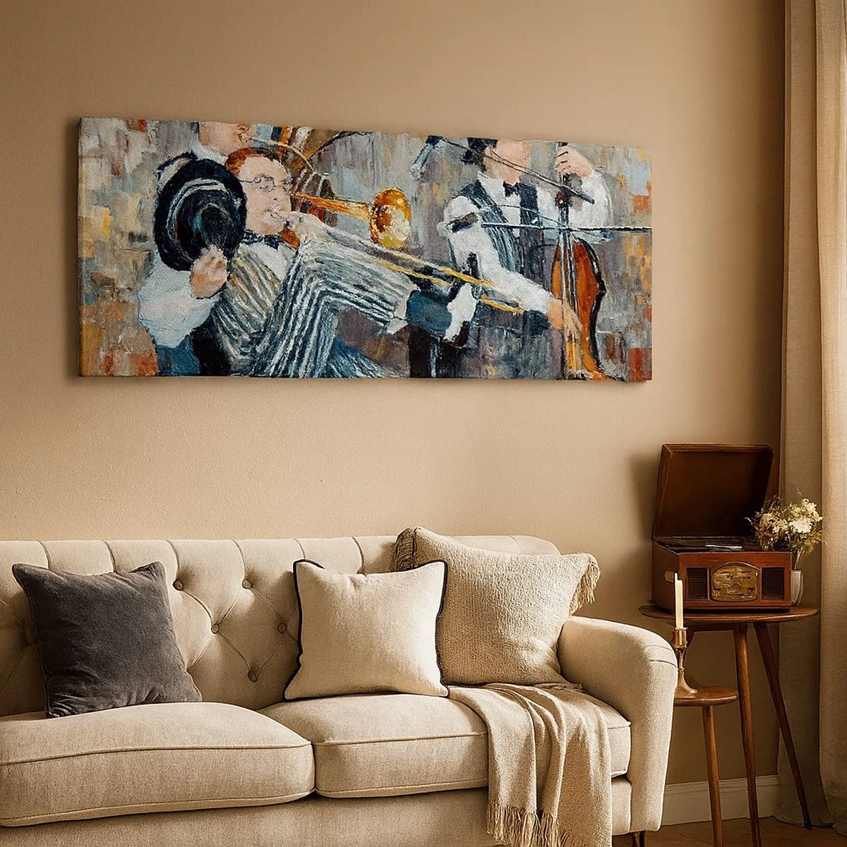 Impression sur toile - Image sur toile - C'est tout le Jazz - 100x40 cm