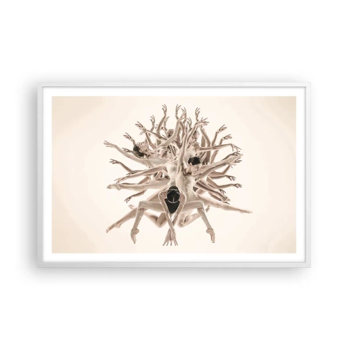 Affiche dans un cadre blanc - Poster - S'épanouir en danse - 91x61 cm