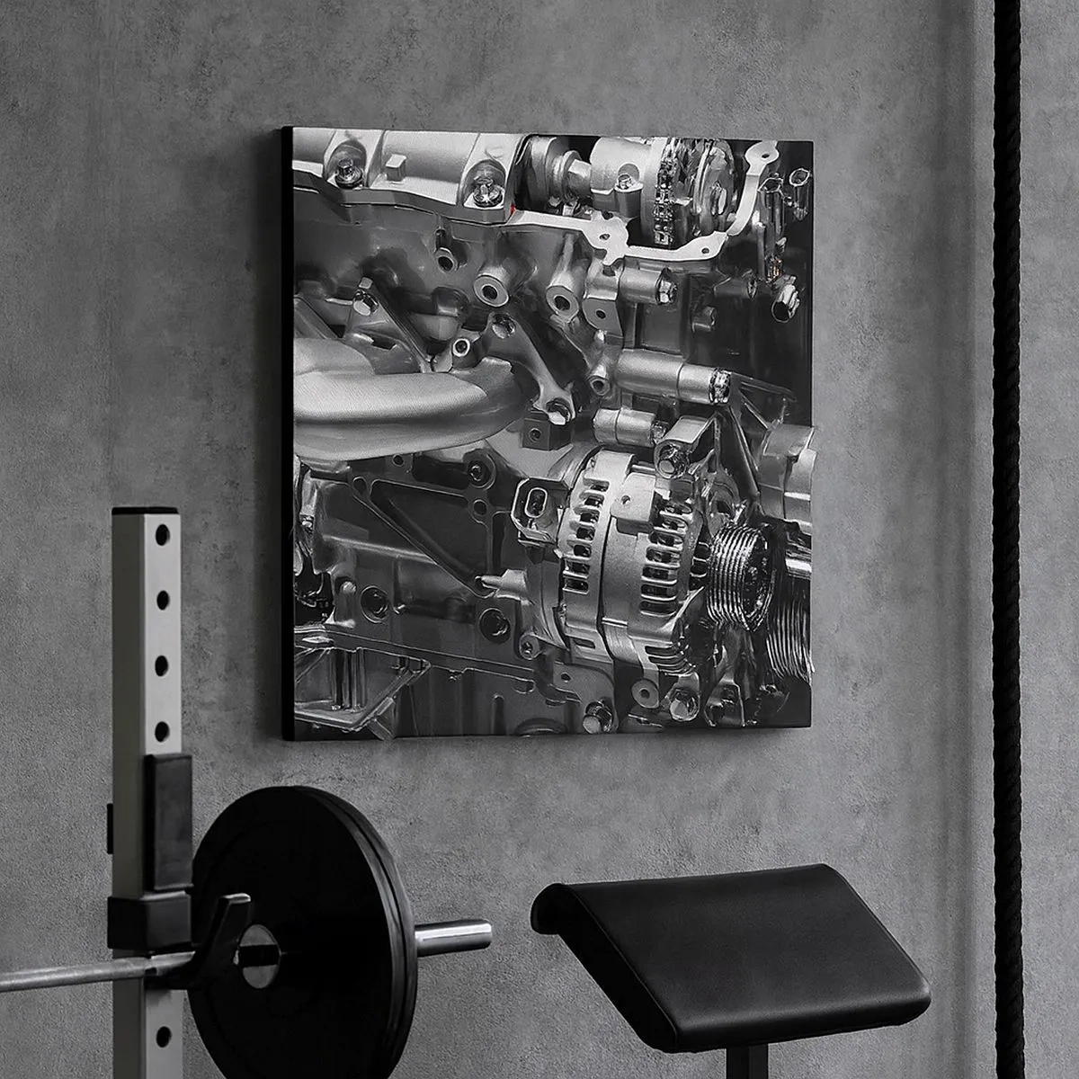 Impression sur toile - Image sur toile - Acier, beau, fort - 30x30 cm