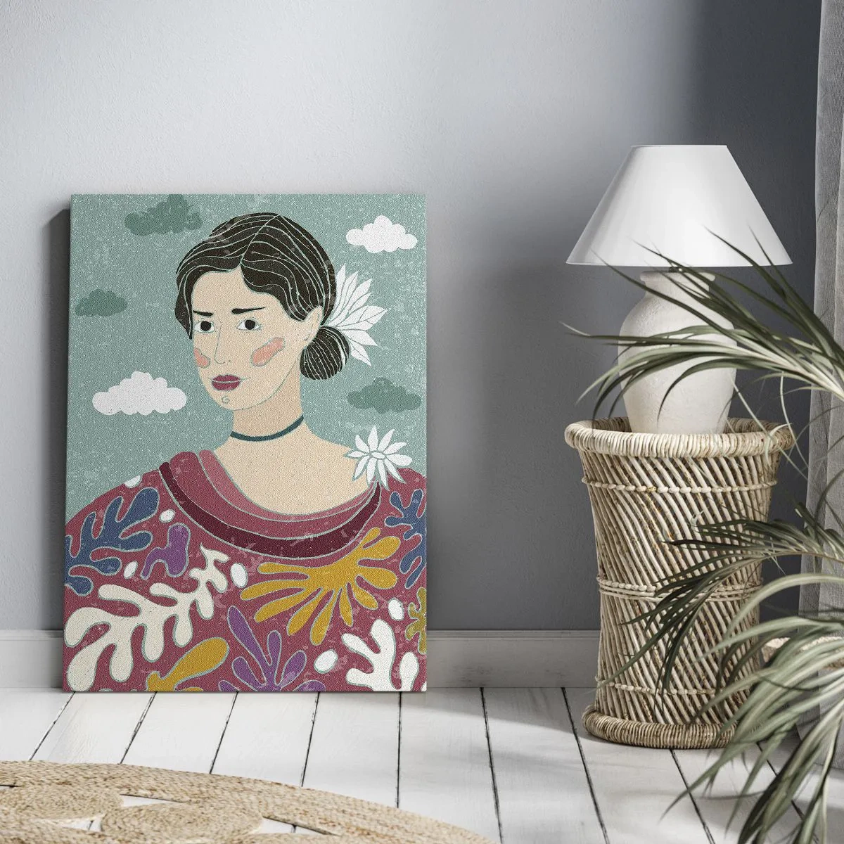 Impression sur toile - Image sur toile - Avec de la mélancolie dans les yeux - 65x120 cm