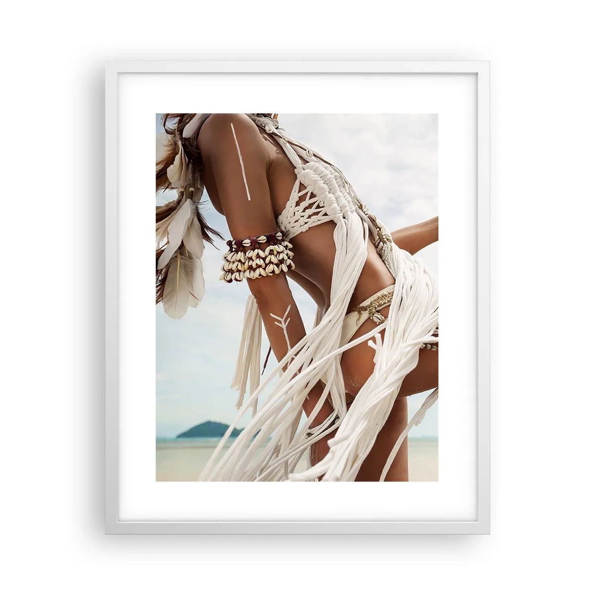 Affiche dans un cadre blanc - Poster - Prêtresse du soleil - 40x50 cm