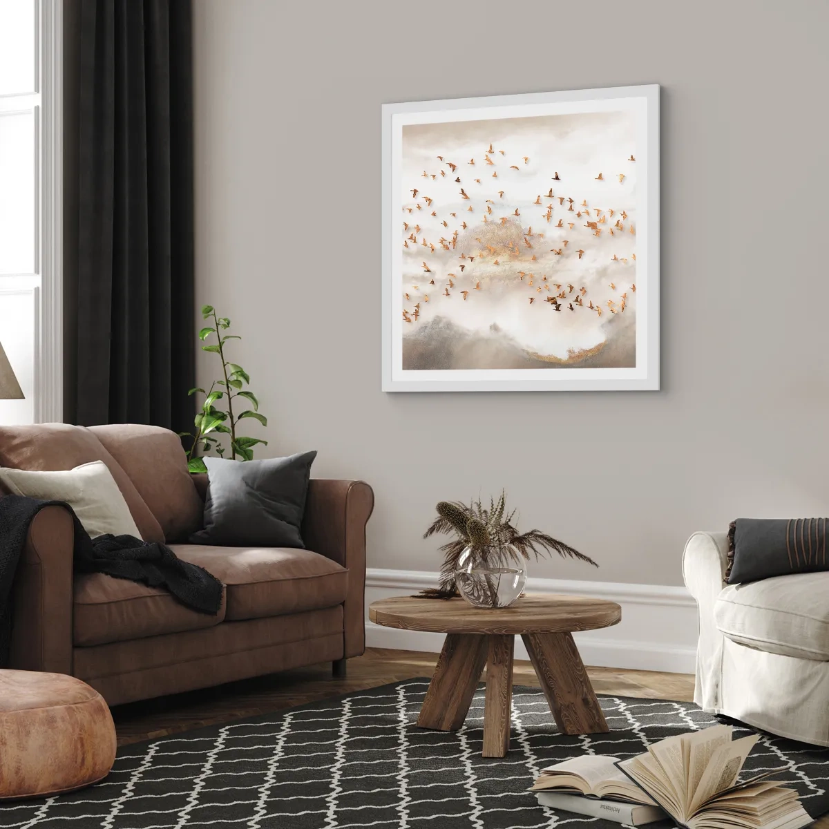 Affiche dans un cadre blanc - Poster - Il est l'heure… - 40x40 cm